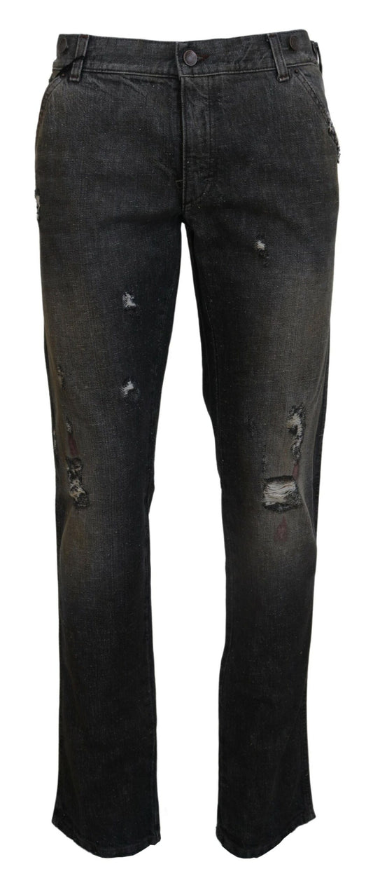 Dolce &amp; Gabbana Jeans in normaler Passform in Graugrün