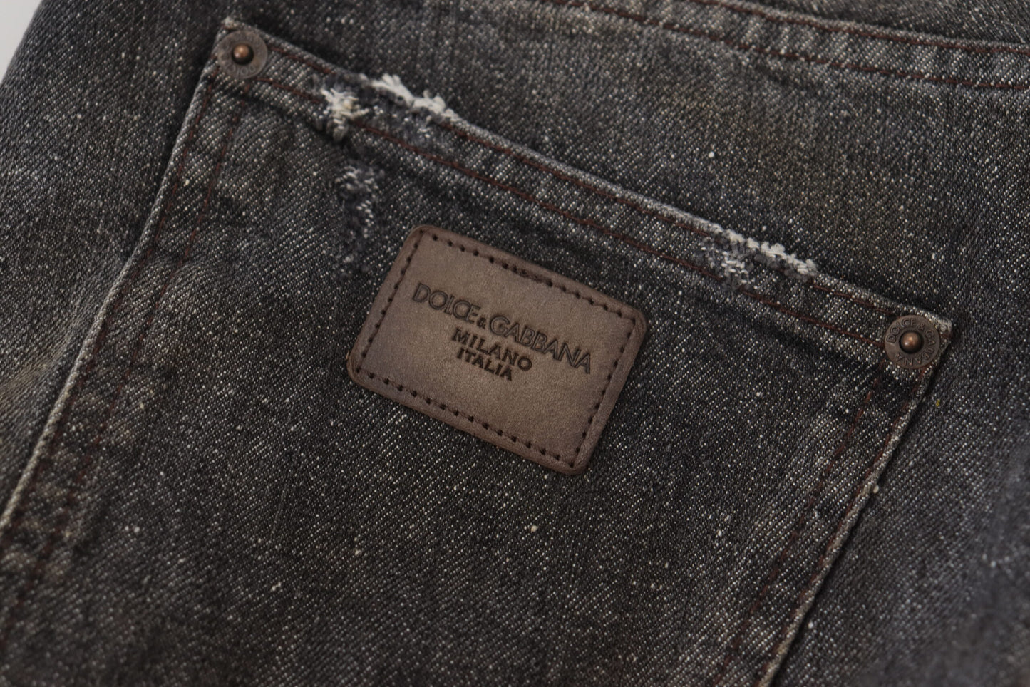 Dolce &amp; Gabbana Jeans in normaler Passform in Graugrün
