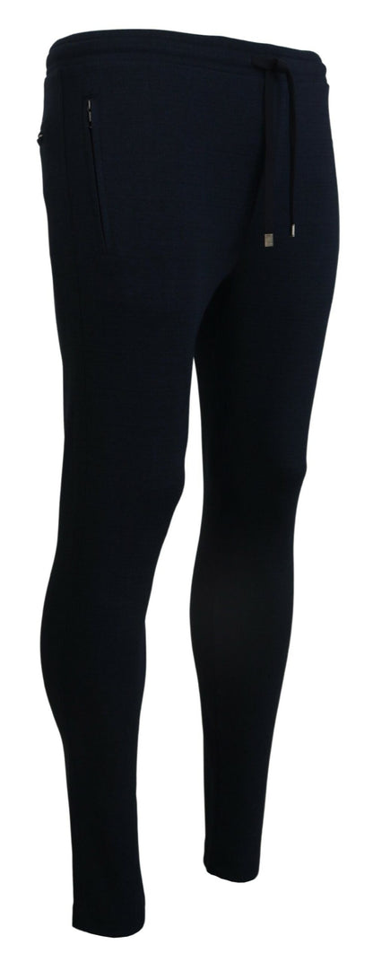 Dolce &amp; Gabbana Blaue Herren Sport-Jogginghose aus Baumwolle