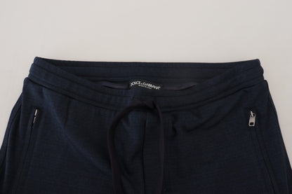 Dolce &amp; Gabbana Blaue Herren Sport-Jogginghose aus Baumwolle
