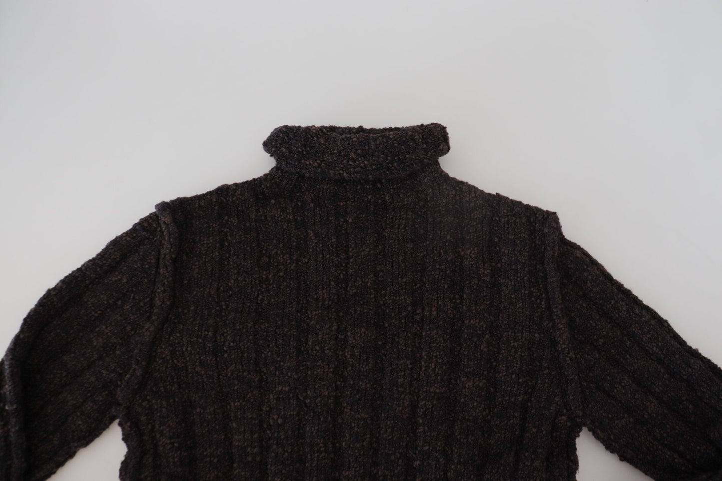 Dolce &amp; Gabbana – Brauner Rollkragenpullover aus Wollstrick