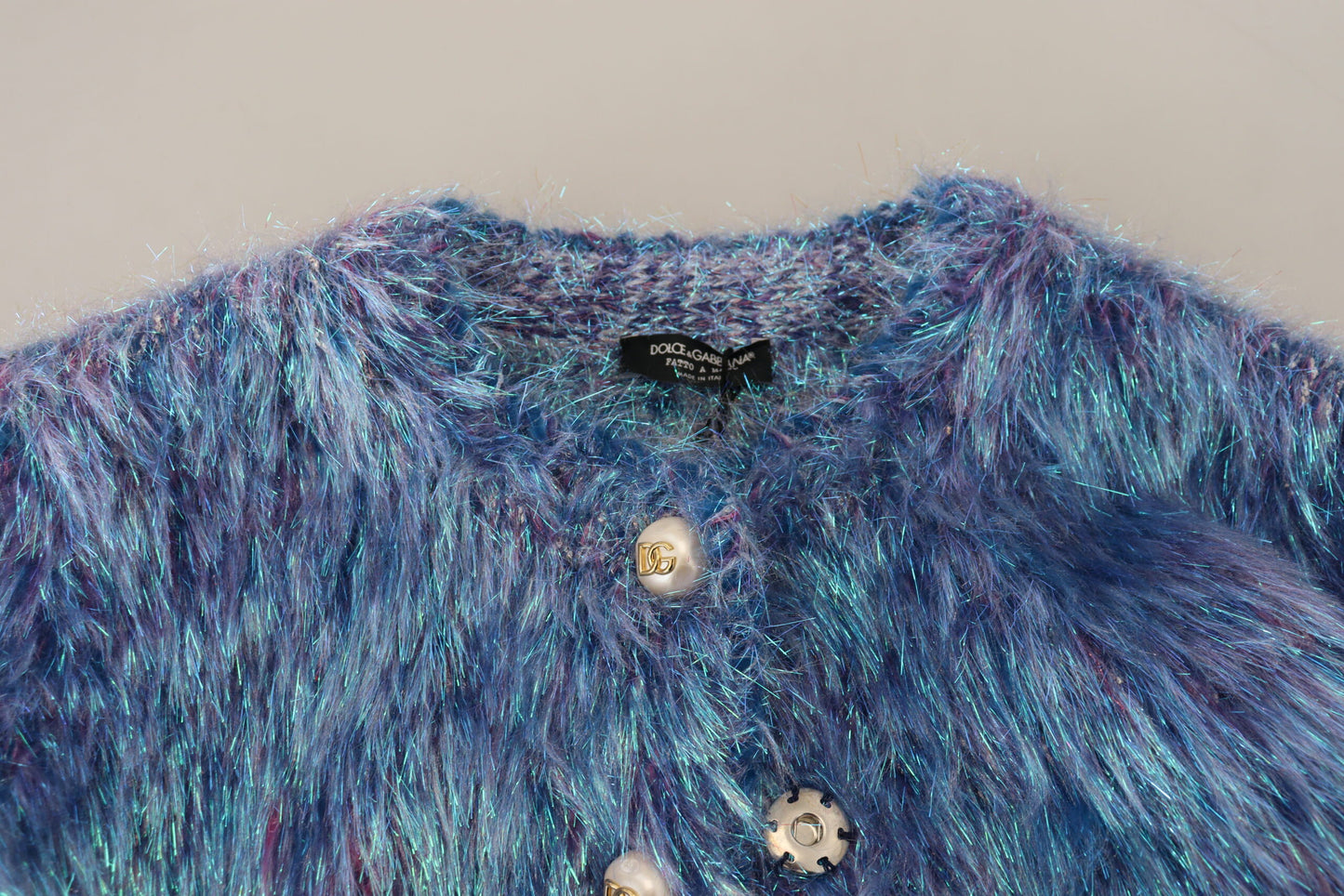 Dolce &amp; Gabbana – Mehrfarbige Manteljacke aus Polyester mit Fransen