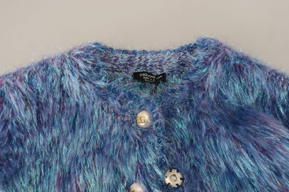 Dolce &amp; Gabbana – Mehrfarbige Manteljacke aus Polyester mit Fransen