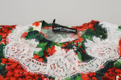 Dolce &amp; Gabbana White Floral Wool Lace Vest Tank Top