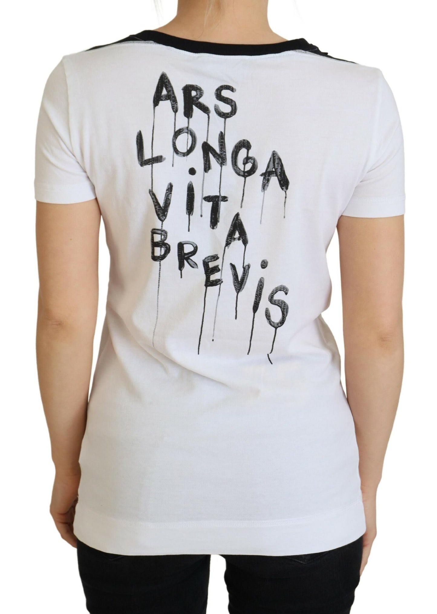Dolce &amp; Gabbana White Cotton T-shirt Crewneck T-shirt