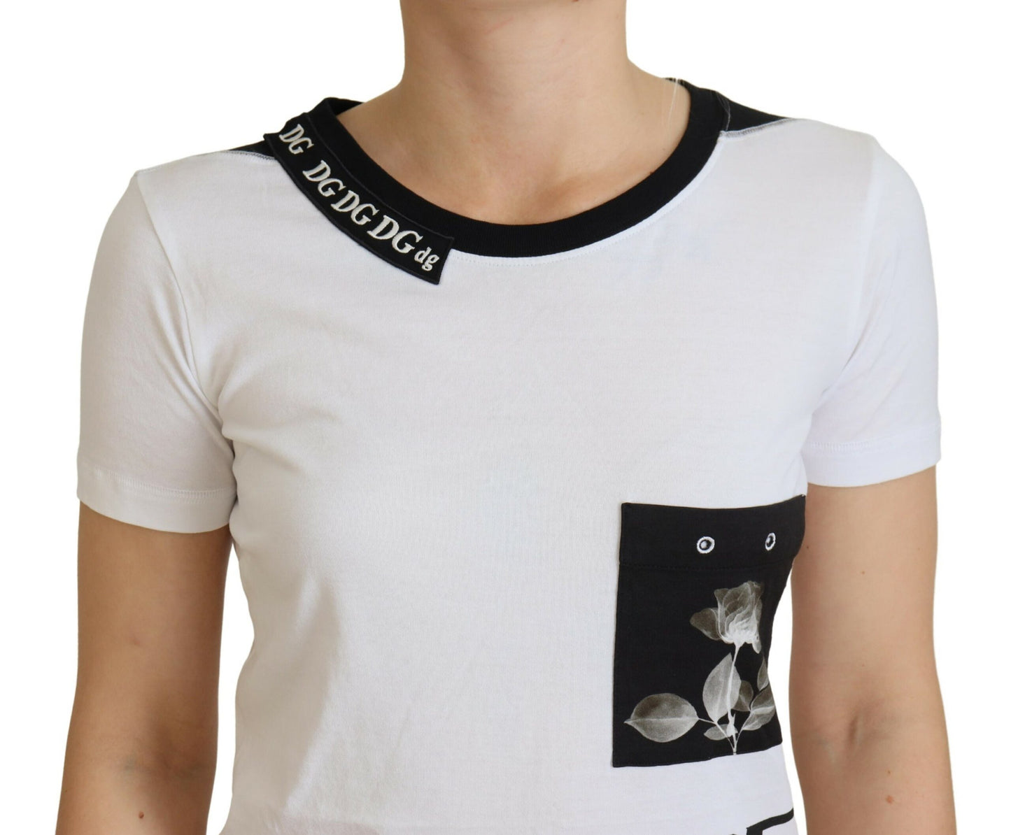 Dolce &amp; Gabbana White Cotton T-shirt Crewneck T-shirt
