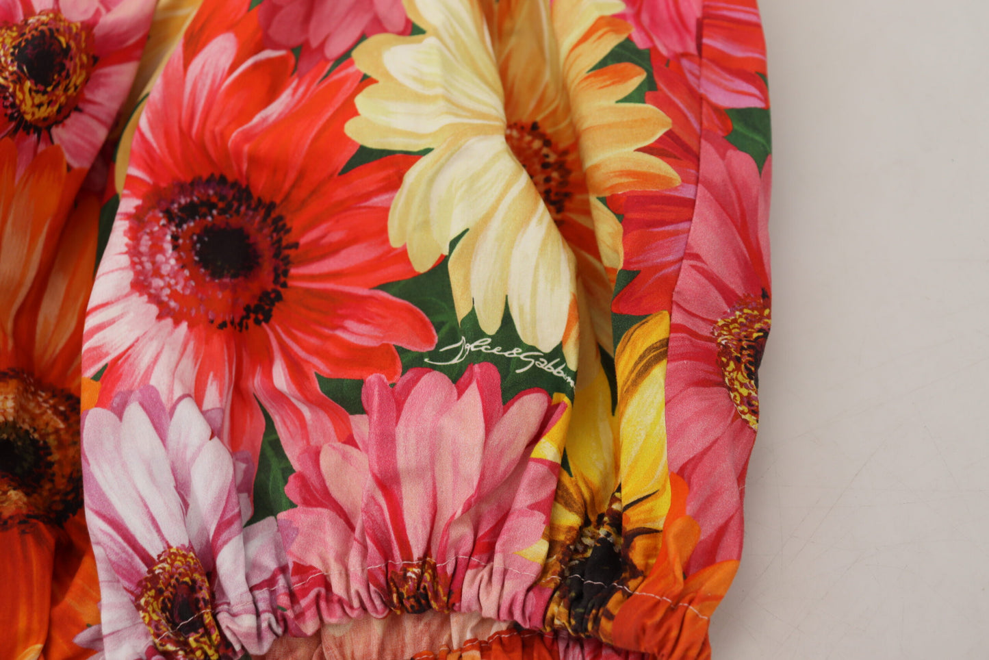 Dolce &amp; Gabbana Blouse Cropped Floral Cotton Tank Top