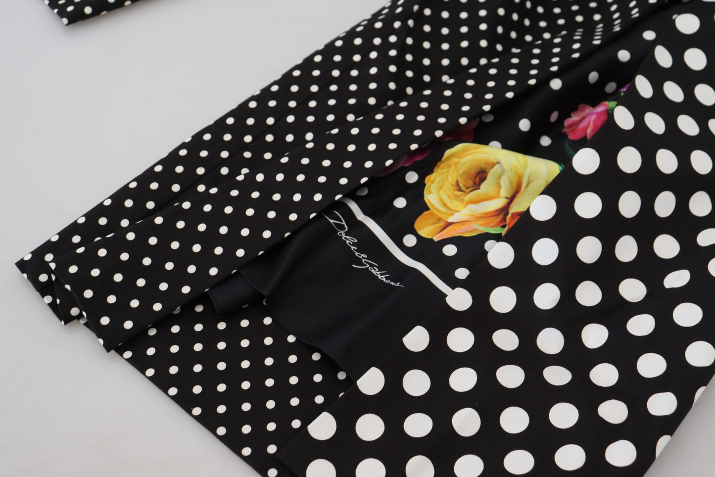 Dolce &amp; Gabbana – Mehrfarbige Hose mit Tupfenmuster und hoher Taille