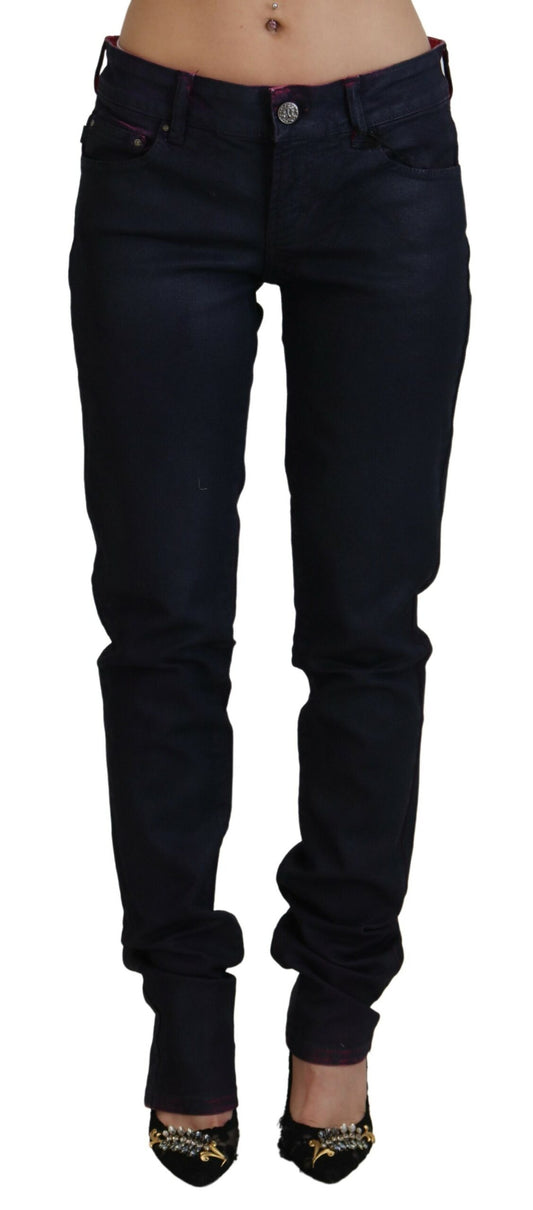 Just Cavalli Schwarze Slim Fit Damen-Jeans mit niedriger Taille