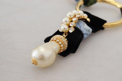 Dolce &amp; Gabbana – Statement-Halskette „Sicily“ aus goldenem Messing mit Kristallen