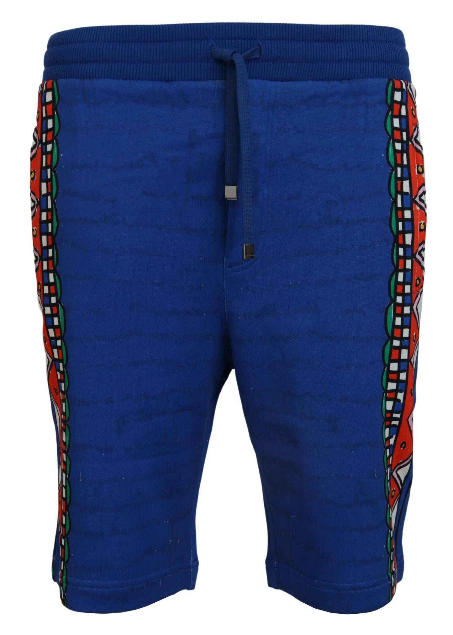 Dolce &amp; Gabbana – Blaue Bermudashorts aus bedruckter Baumwolle