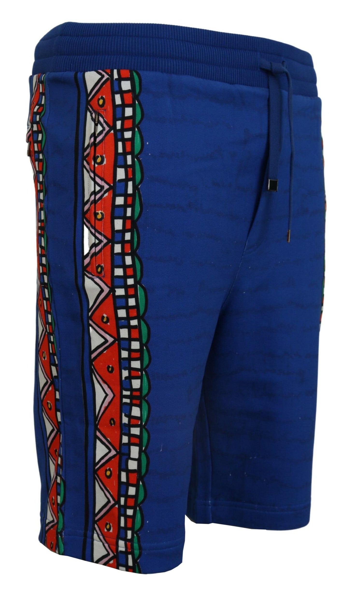 Dolce &amp; Gabbana – Blaue Bermudashorts aus bedruckter Baumwolle