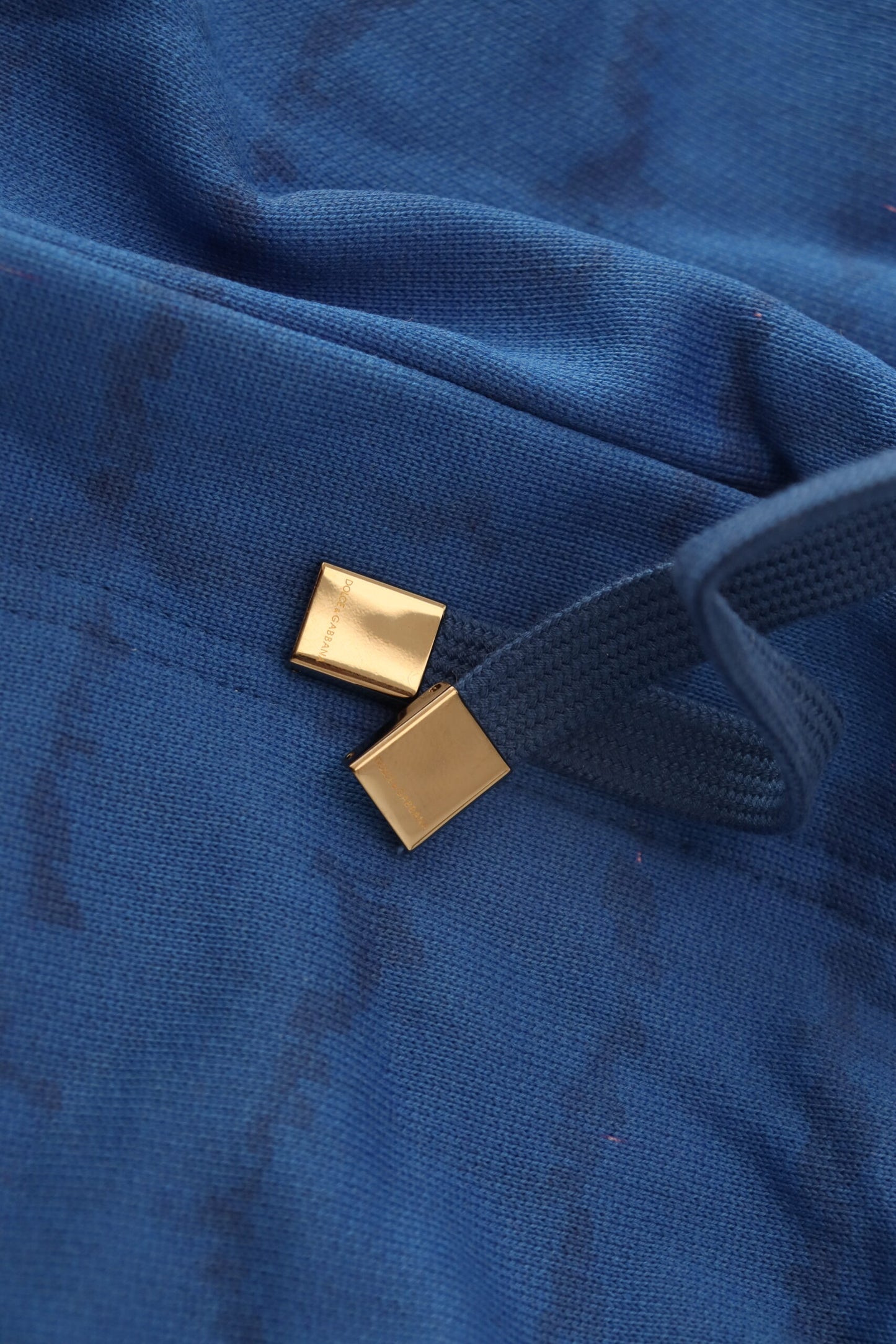 Dolce &amp; Gabbana – Blaue Bermudashorts aus bedruckter Baumwolle