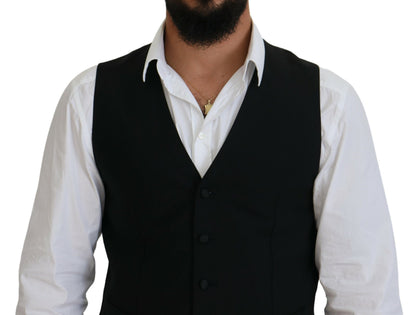 Dolce &amp; Gabbana – Schwarze Weste aus Schurwolle