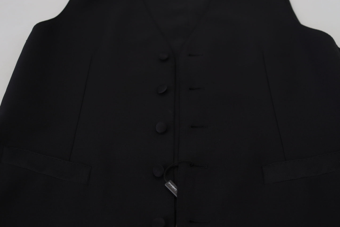 Dolce &amp; Gabbana – Schwarze Weste aus Schurwolle