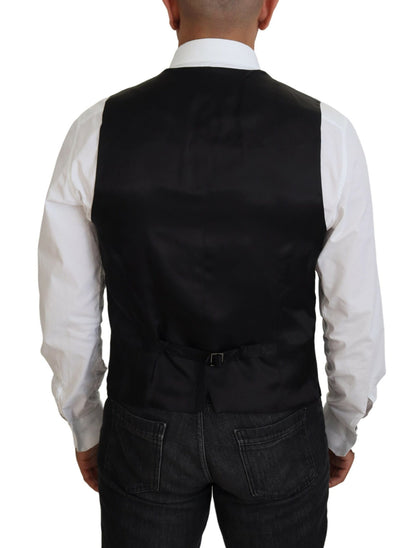 Dolce &amp; Gabbana – Schwarze Weste aus Schurwolle