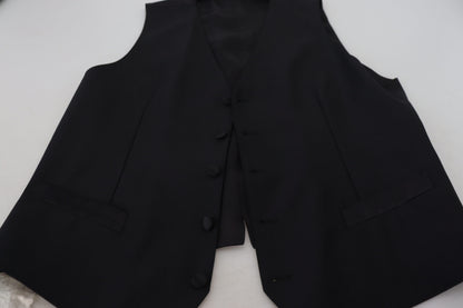 Dolce &amp; Gabbana – Schwarze Weste aus Schurwolle