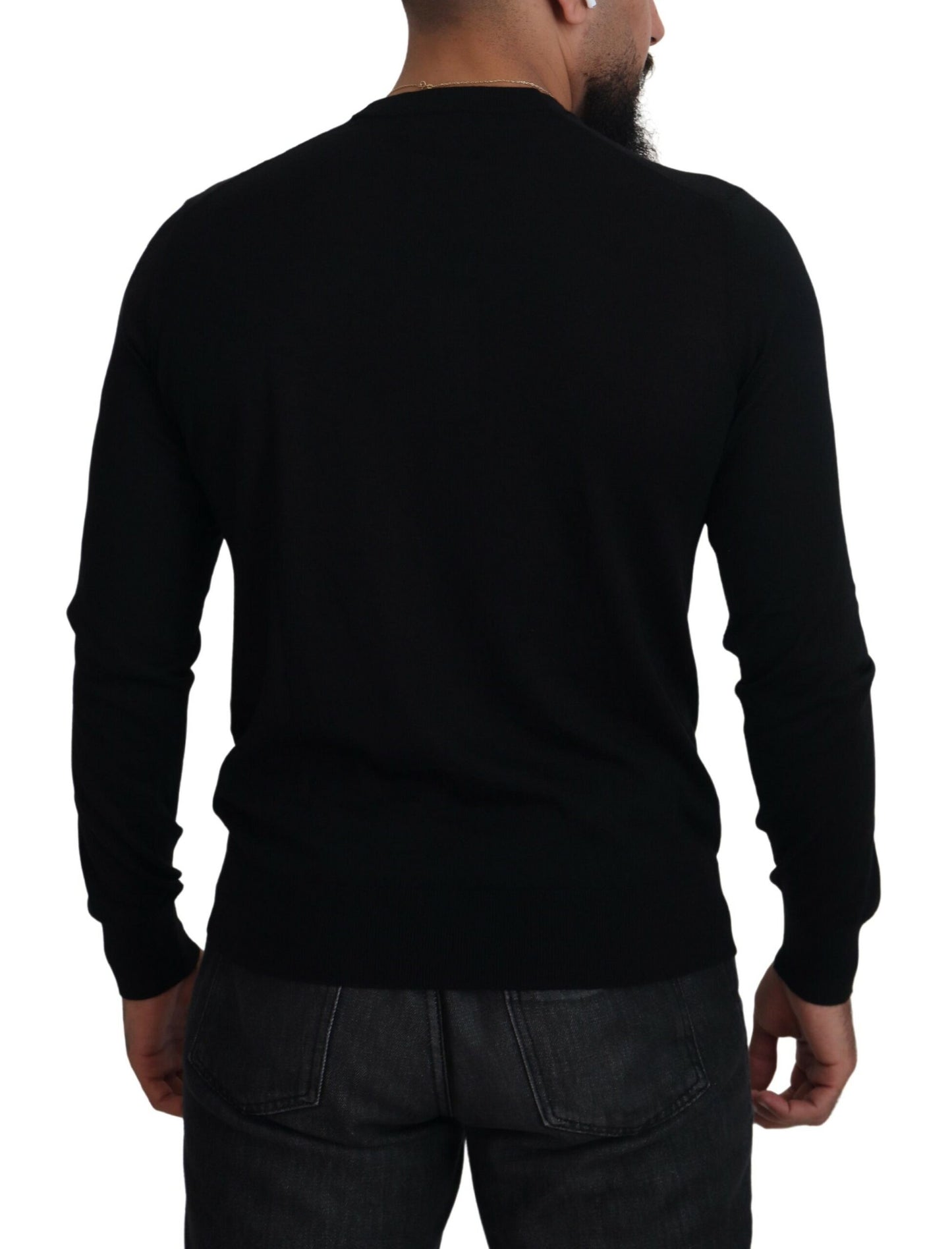 Dolce &amp; Gabbana – Schwarzer Cardigan aus Kaschmir mit Knopfleiste