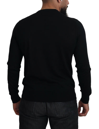 Dolce &amp; Gabbana – Schwarzer Cardigan aus Kaschmir mit Knopfleiste