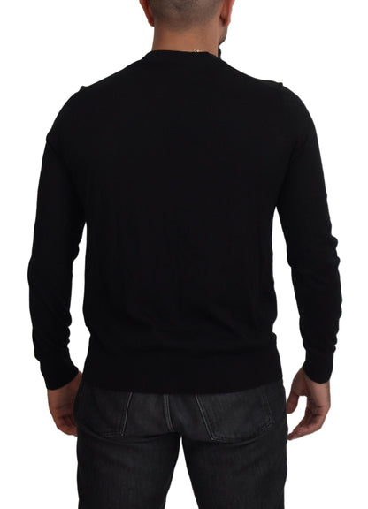 Dolce &amp; Gabbana – Schwarzer Cardigan aus Kaschmir mit Knopfleiste