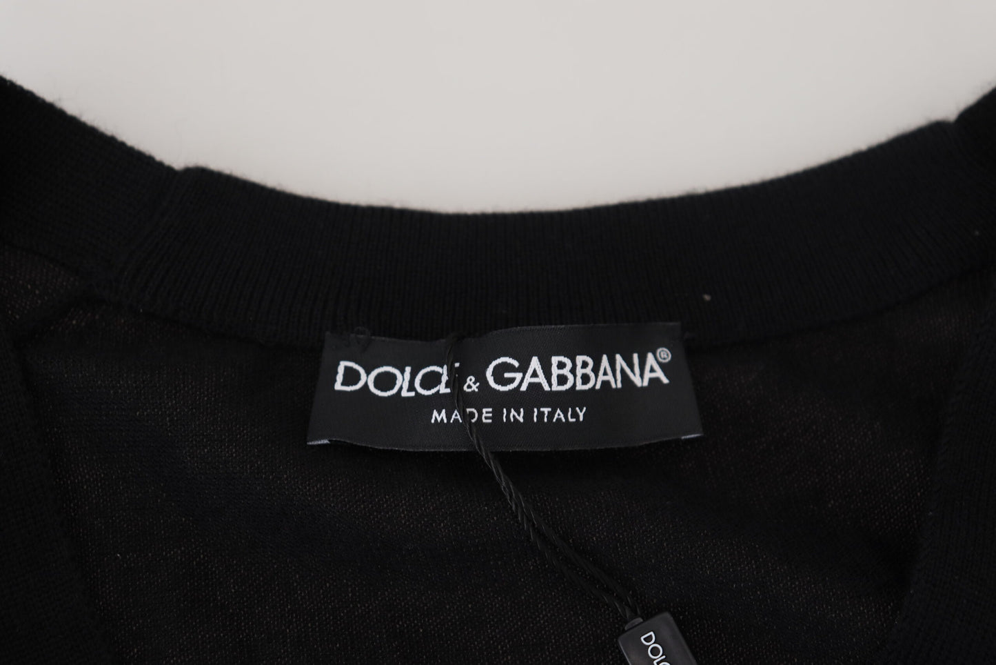 Dolce &amp; Gabbana – Schwarzer Cardigan aus Kaschmir mit Knopfleiste