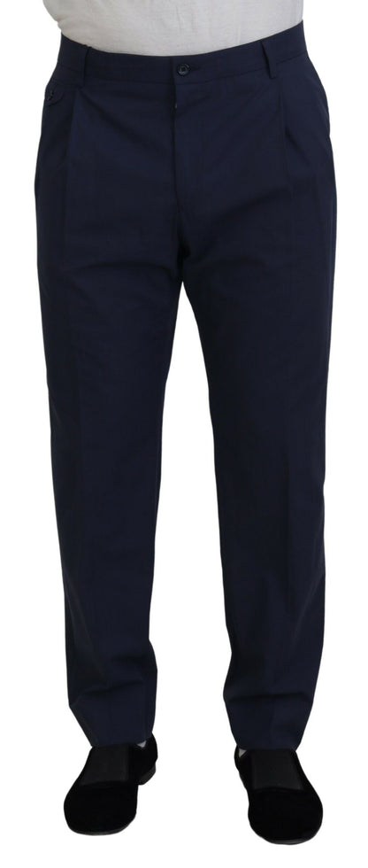 Dolce &amp; Gabbana – Dunkelblaue Chinohose aus Baumwolle