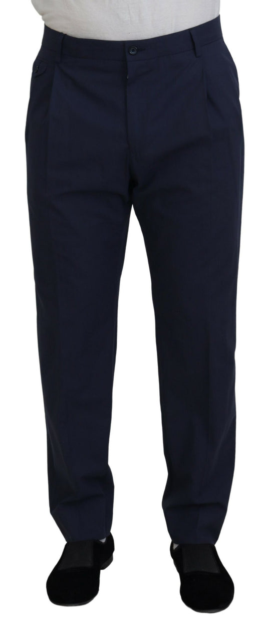 Dolce &amp; Gabbana – Dunkelblaue Chinohose aus Baumwolle