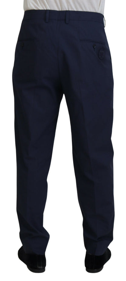 Dolce &amp; Gabbana – Dunkelblaue Chinohose aus Baumwolle