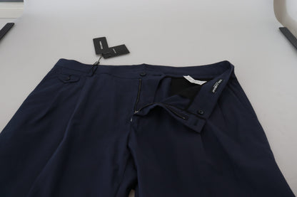 Dolce &amp; Gabbana – Dunkelblaue Chinohose aus Baumwolle