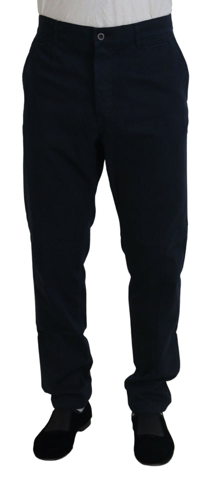 Dolce &amp; Gabbana Blaue formelle Baumwollhose für Herren