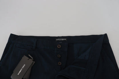 Dolce &amp; Gabbana Blaue formelle Baumwollhose für Herren