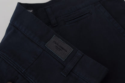 Dolce &amp; Gabbana Blaue formelle Baumwollhose für Herren