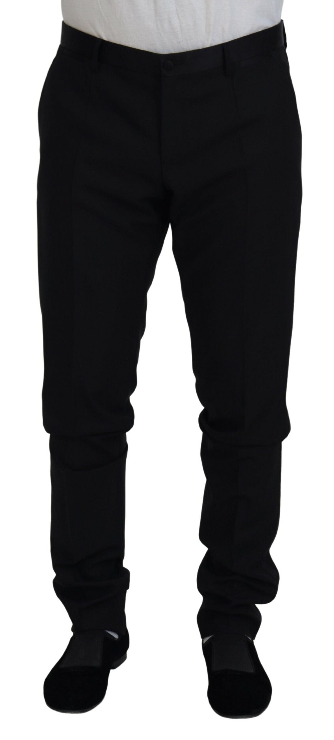Dolce &amp; Gabbana – Schwarze Chinohose aus Wolle für formelle Anlässe