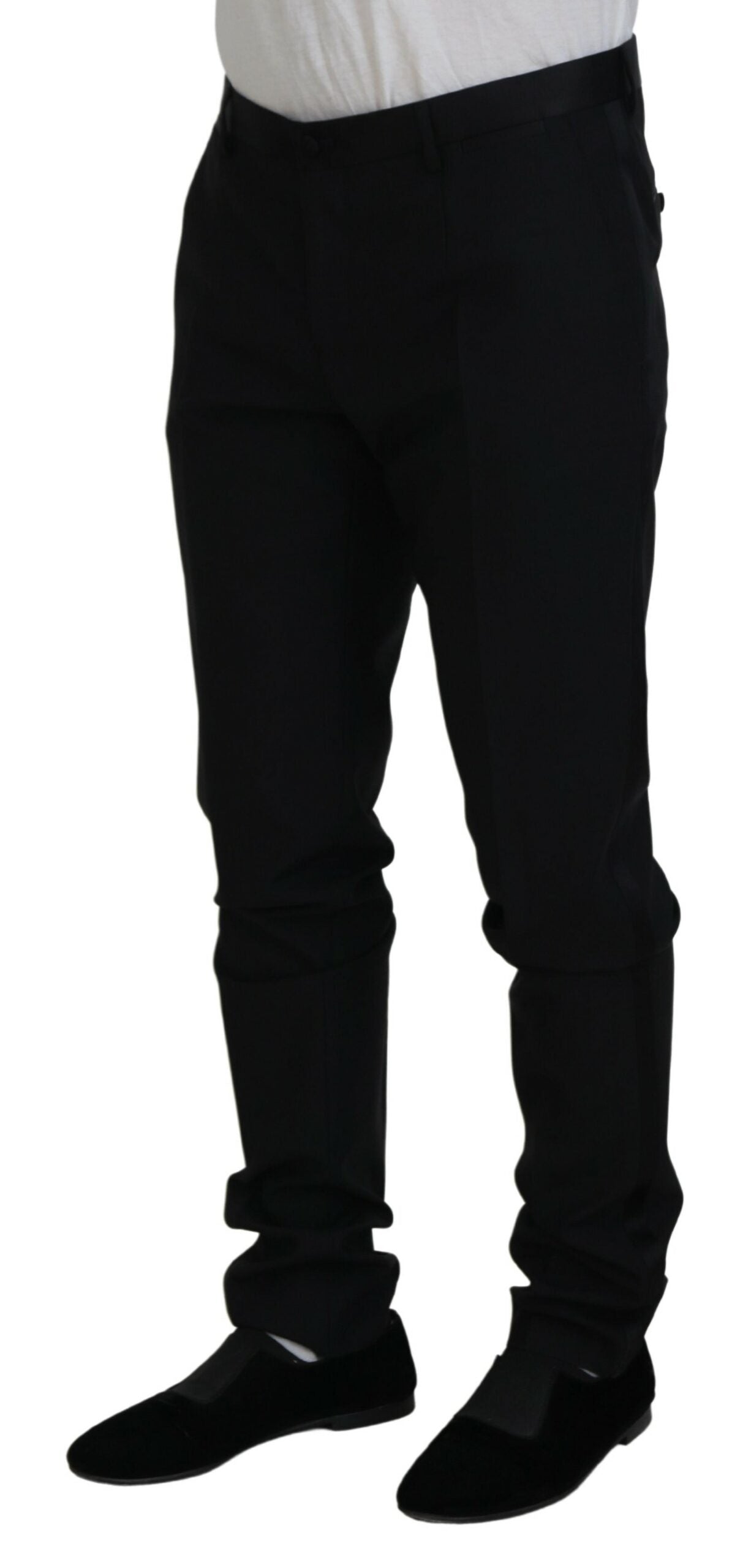 Dolce &amp; Gabbana – Schwarze Chinohose aus Wolle für formelle Anlässe