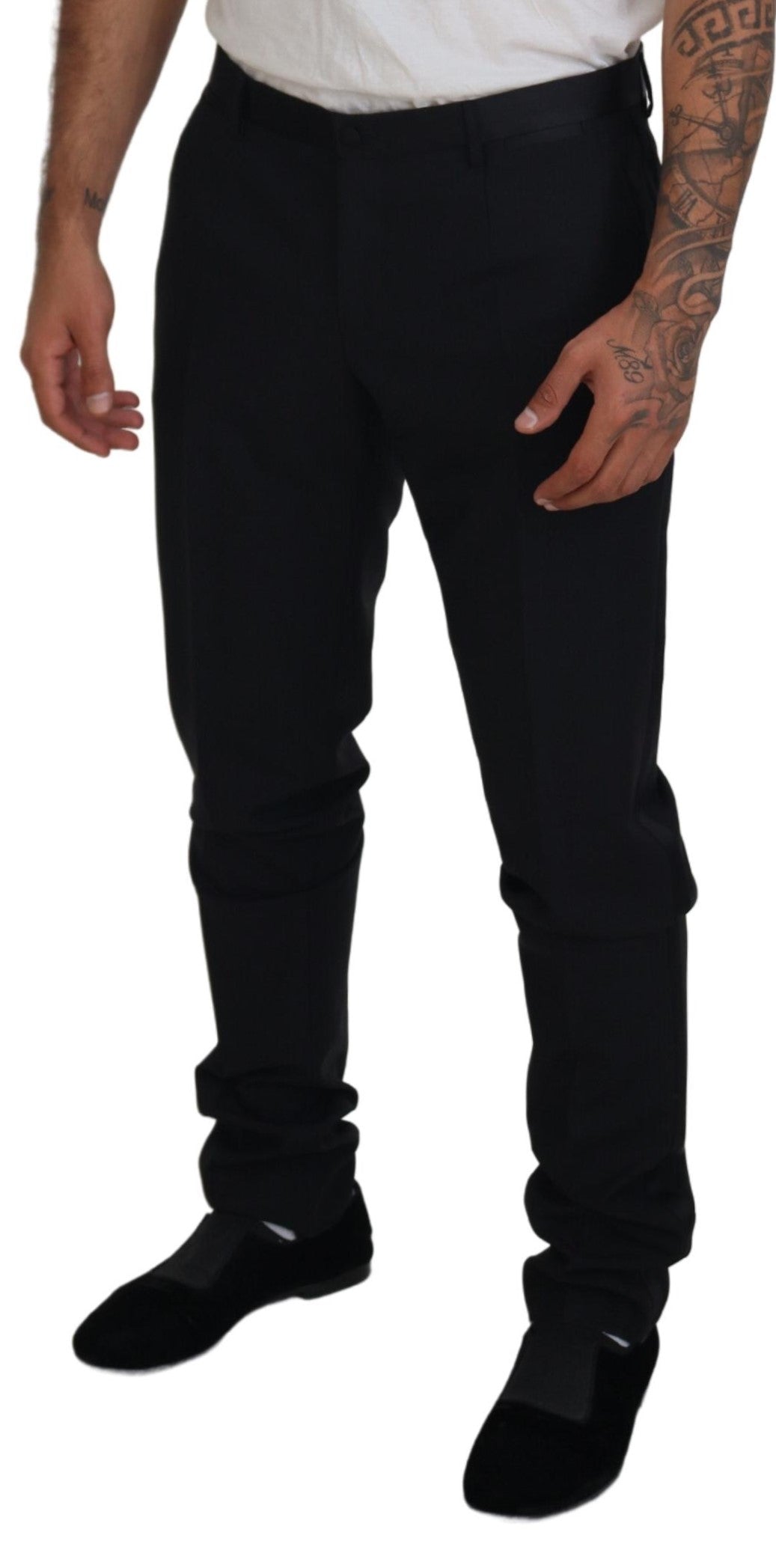 Dolce &amp; Gabbana – Schwarze Chinohose aus Wolle für formelle Anlässe