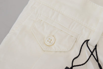 Dolce &amp; Gabbana – Enge Chinohose aus weißer Baumwolle