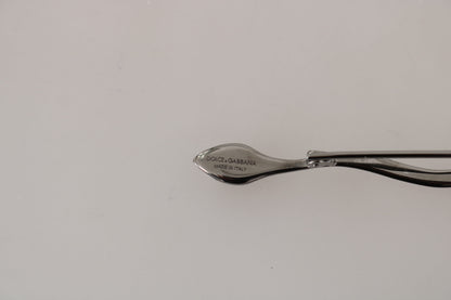 Dolce &amp; Gabbana Silber Messing Kristall Spilla Serpente Brosche Pin