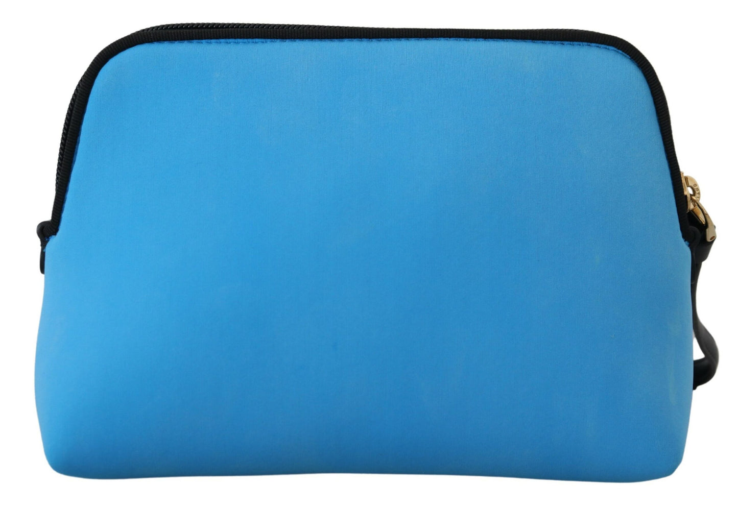 Dolce &amp; Gabbana Blue Logo Print Hand Pouch Leopard Print Toiletry Bag
