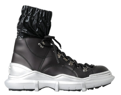 Dolce &amp; Gabbana – Galileo – Hohe Sneakers aus schwarzem Nylon