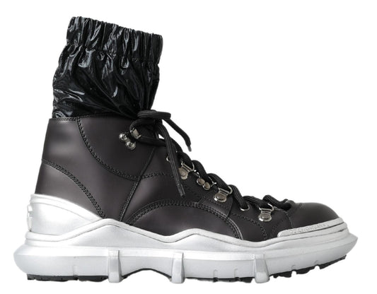 Dolce &amp; Gabbana – Galileo – Hohe Sneakers aus schwarzem Nylon