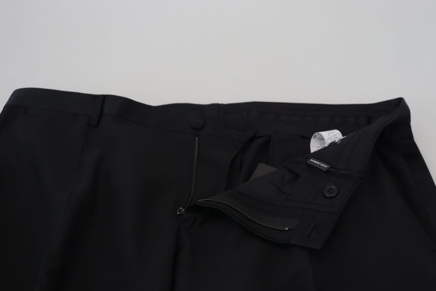 Dolce &amp; Gabbana Schwarze Hose aus Wollseide