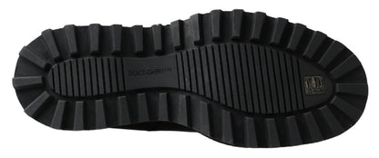 Dolce &amp; Gabbana – Schwarze Stretch-Stiefel aus Leder zum Hineinschlüpfen