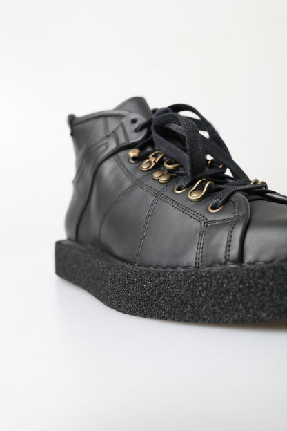 Dolce &amp; Gabbana – Schwarze Stretch-Stiefel aus Leder zum Hineinschlüpfen