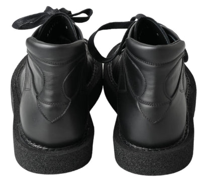 Dolce &amp; Gabbana – Schwarze Stretch-Stiefel aus Leder zum Hineinschlüpfen