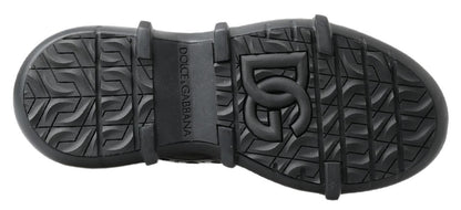 Dolce &amp; Gabbana – Schwarze Freizeitstiefel aus Leder
