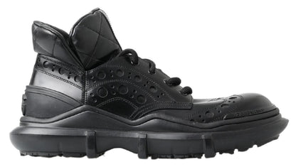 Dolce &amp; Gabbana – Schwarze Freizeitstiefel aus Leder