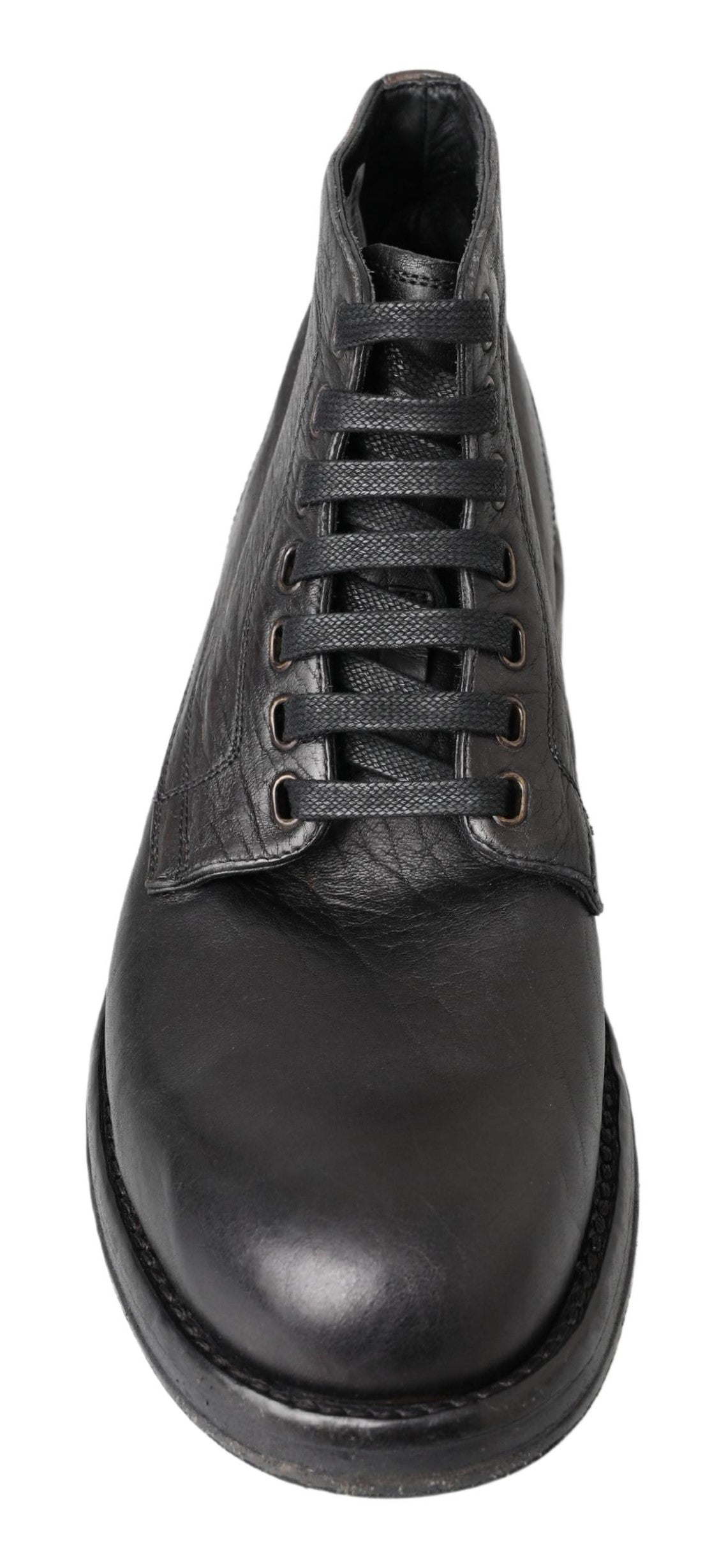 Dolce &amp; Gabbana Schwarze Perugino-Stiefel aus Pferdeleder