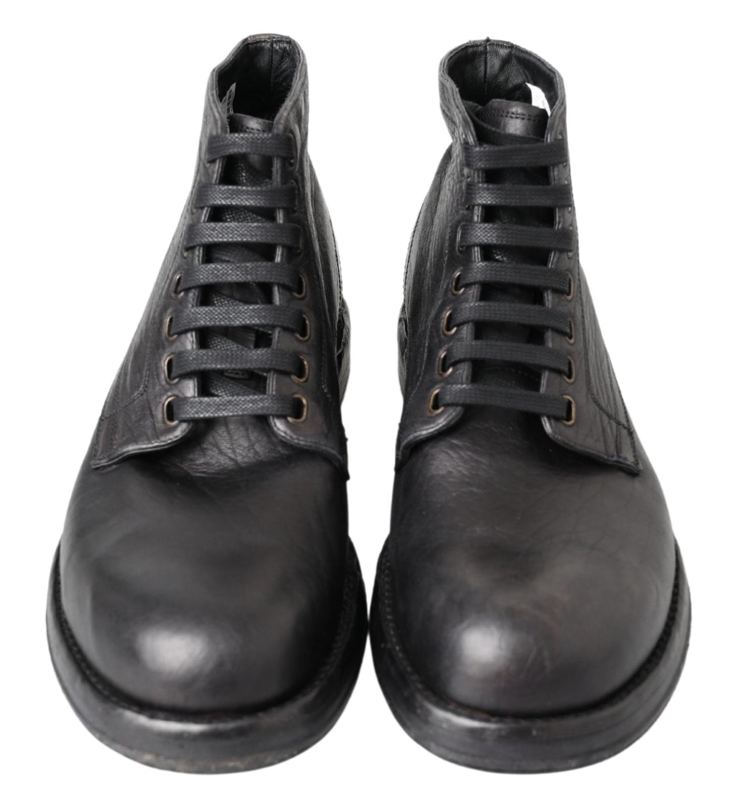 Dolce &amp; Gabbana Schwarze Perugino-Stiefel aus Pferdeleder