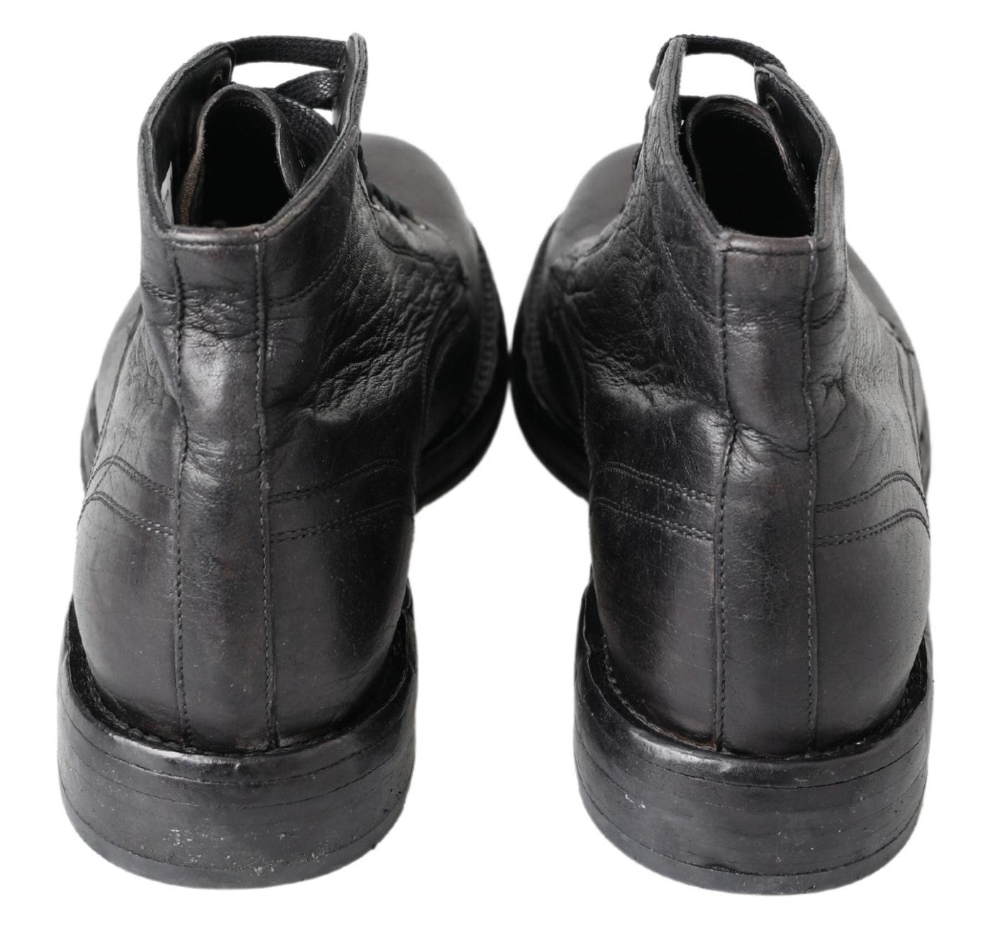 Dolce &amp; Gabbana Schwarze Perugino-Stiefel aus Pferdeleder