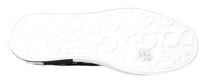 Dolce &amp; Gabbana Rot Weiß Flache Sneakers Loafer Schuhe